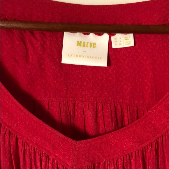Anthropologie Maeve red top. - Picture 2 of 4